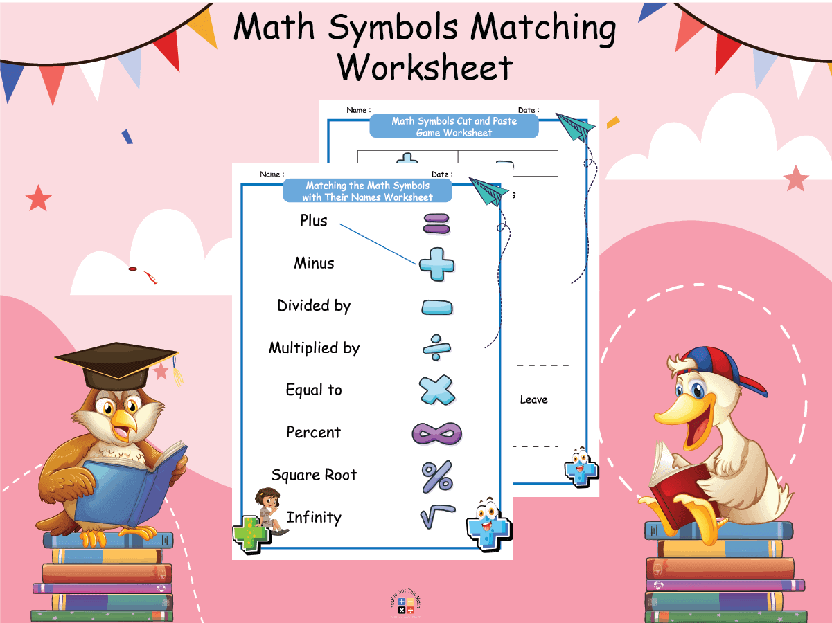 20+ Math Symbols Matching Worksheet | Free Printable