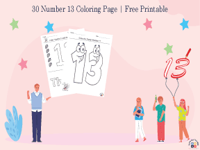 30 Number 13 Coloring Pages | Free Printable