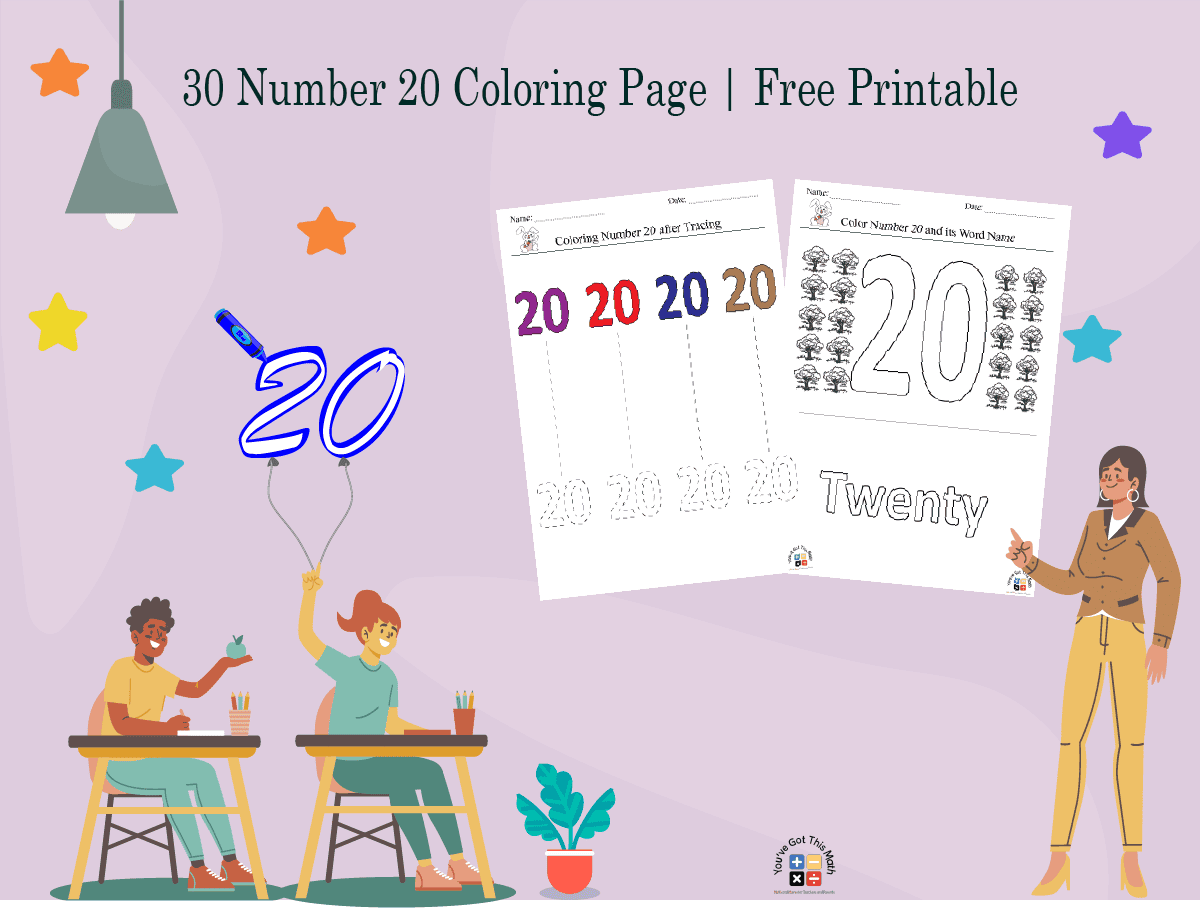 30 Number 20 Coloring Pages | Free Printable