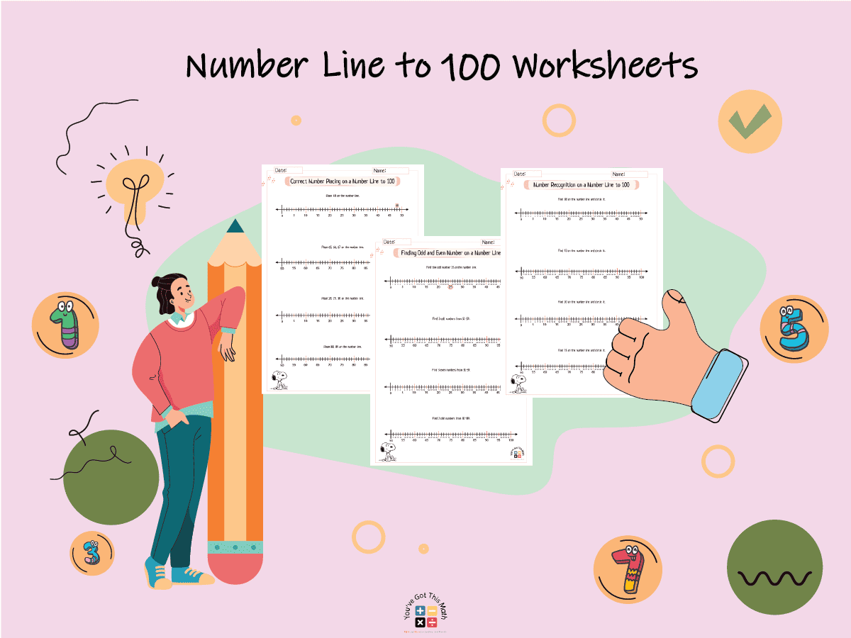 15+ Free Number Line to 100 Worksheets