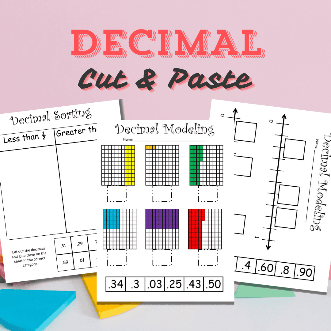 Decimal Cut & Paste Activity | Free Printable