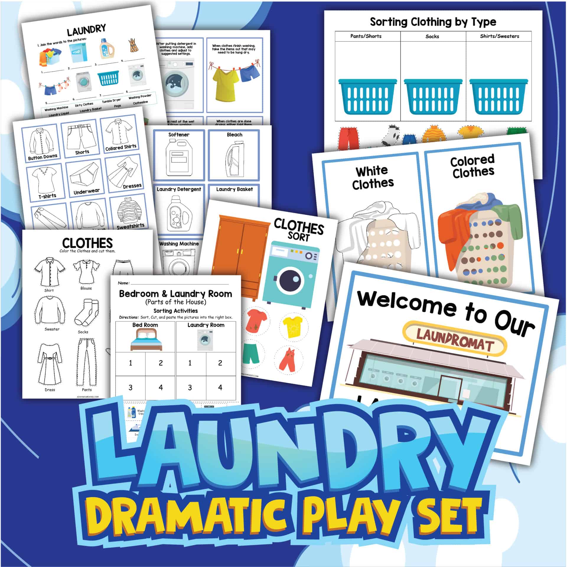 Laundry Pretend Play Activities | Free Printable