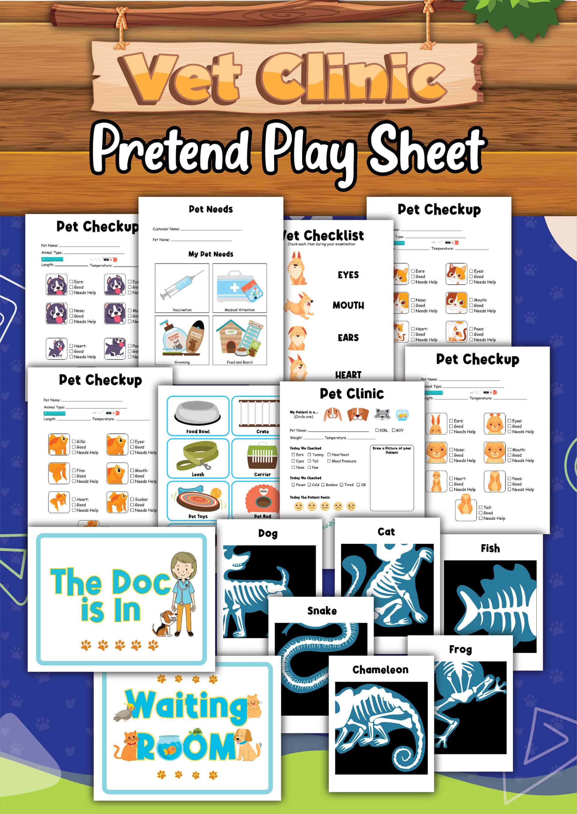 Vet Pretend Play Activities | Free Printable