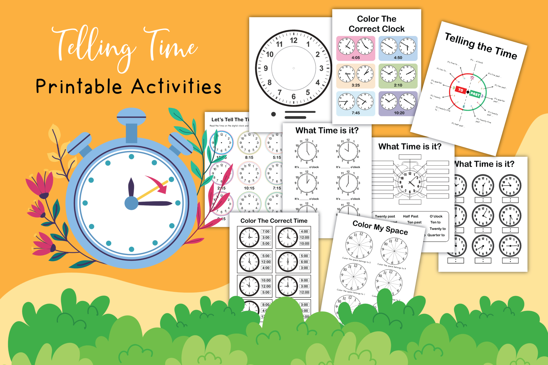 8+ Telling Time Worksheets | Free Printable