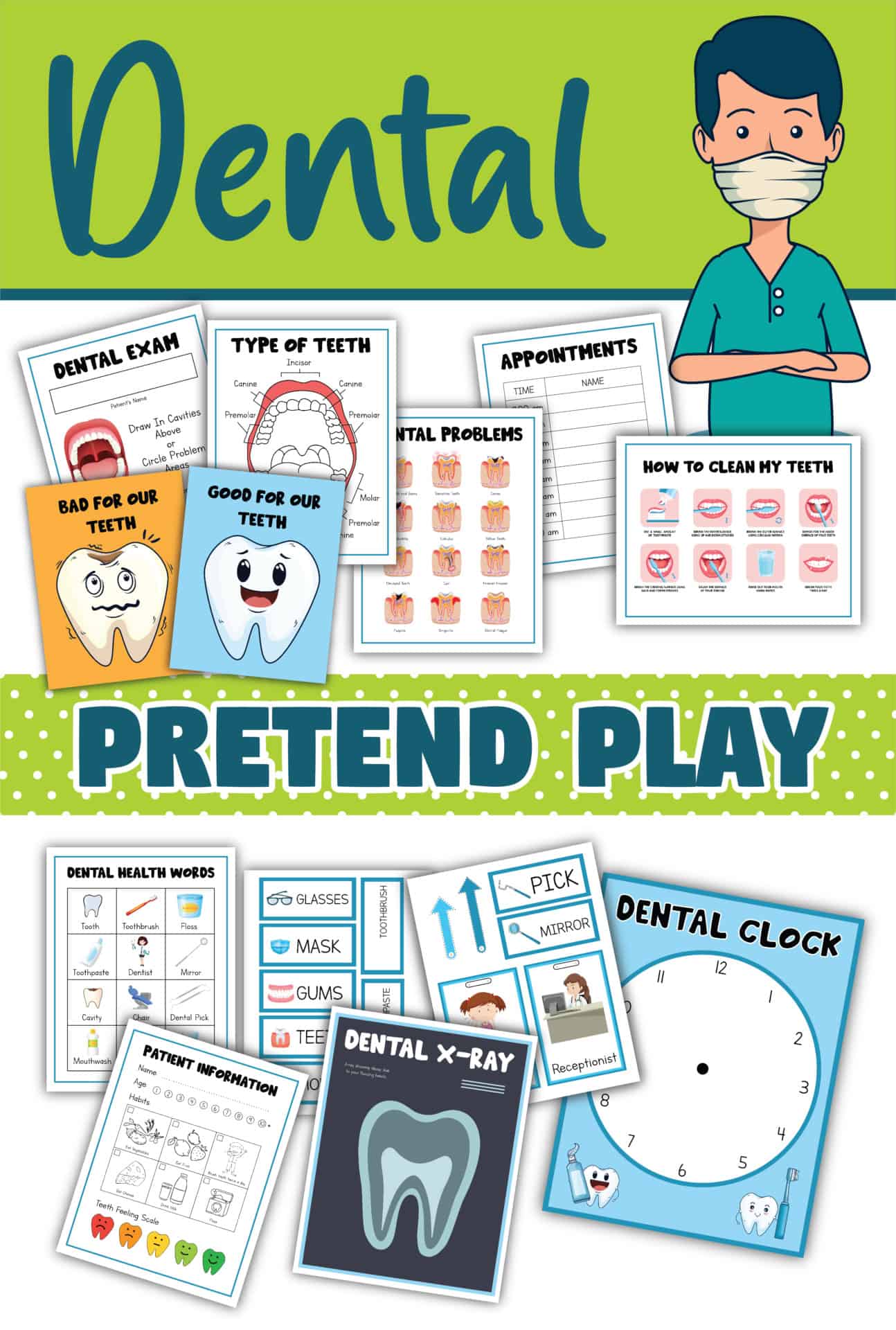 Dentist Pretend Play Activities | Free Printable