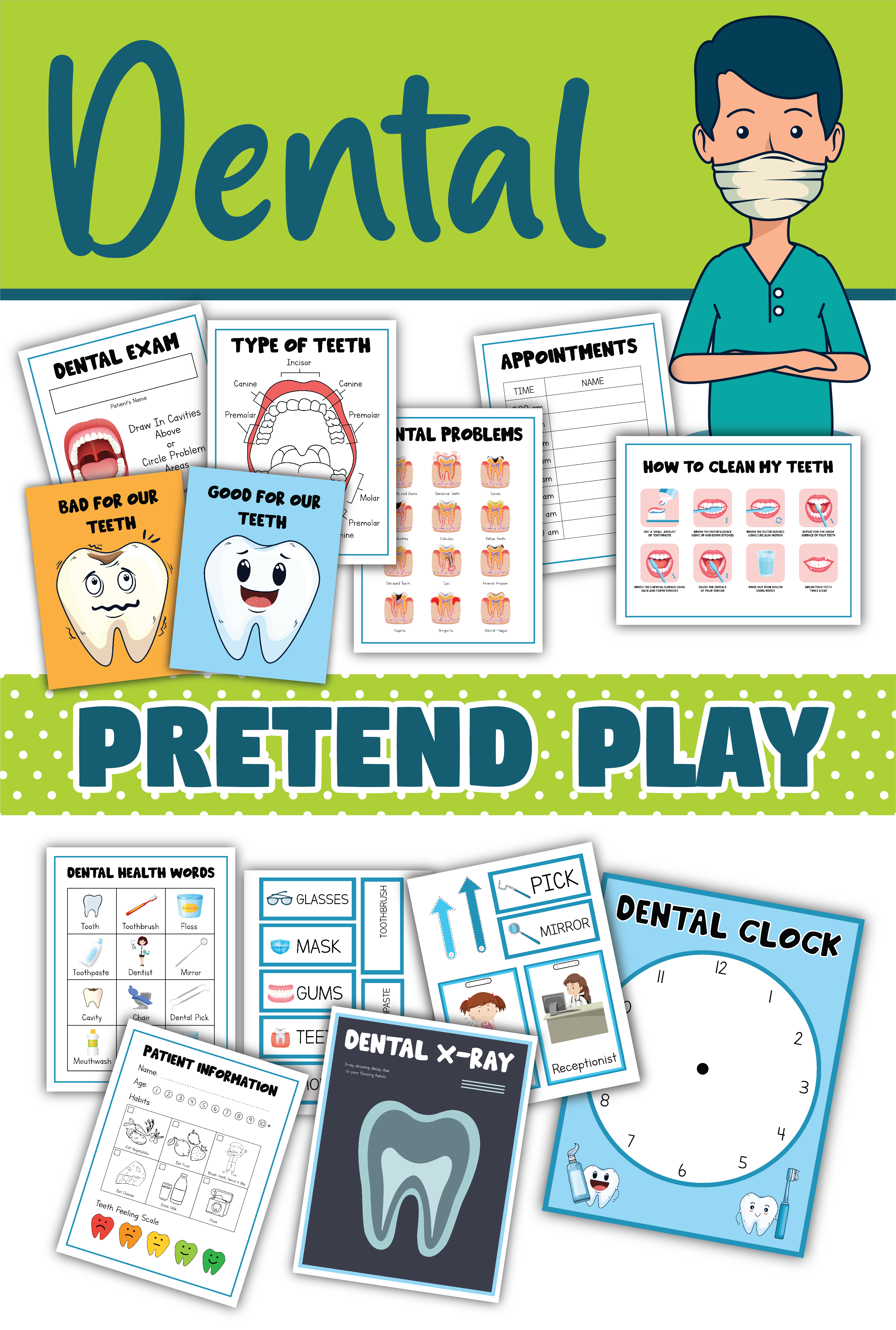 Dentist Pretend Play Activities | Free Printable