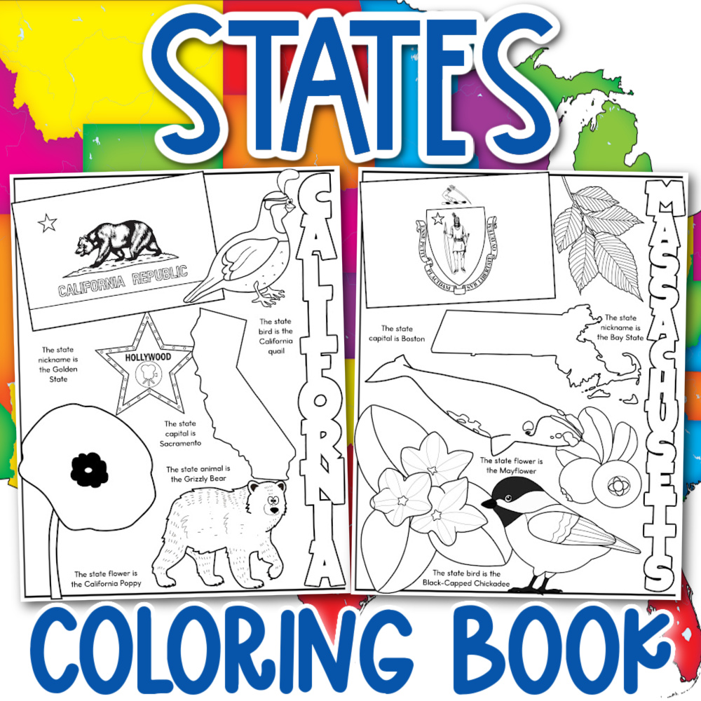 50 States Coloring Pages | Free Printable