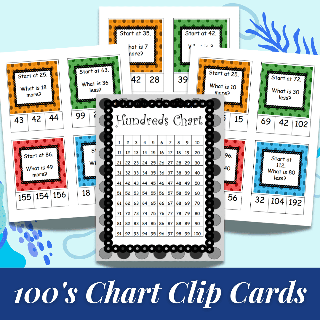 100 Chart Clip Cards Activity | Free Printable