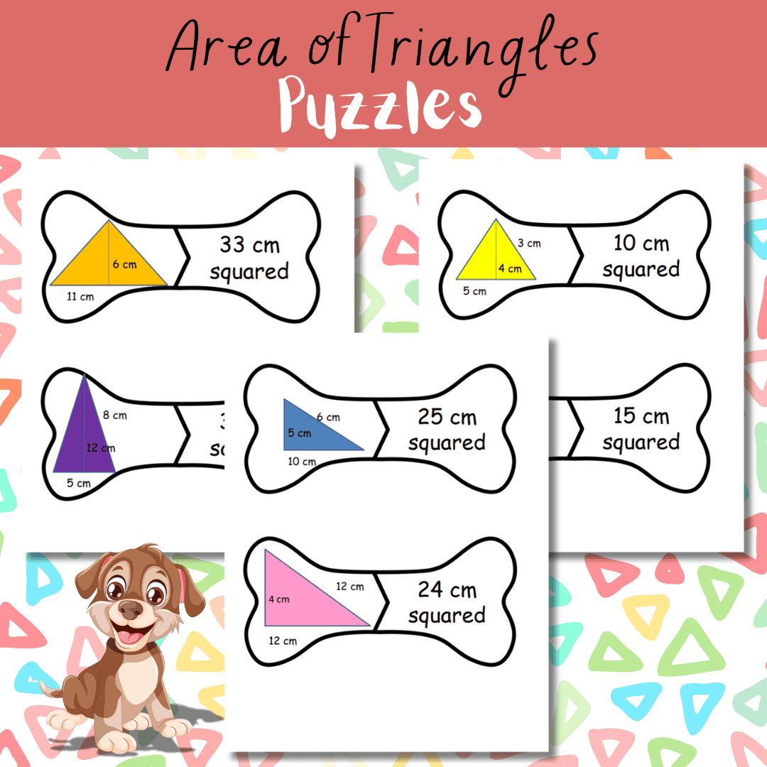 Area of Triangle Puzzles Activity | Free Printable