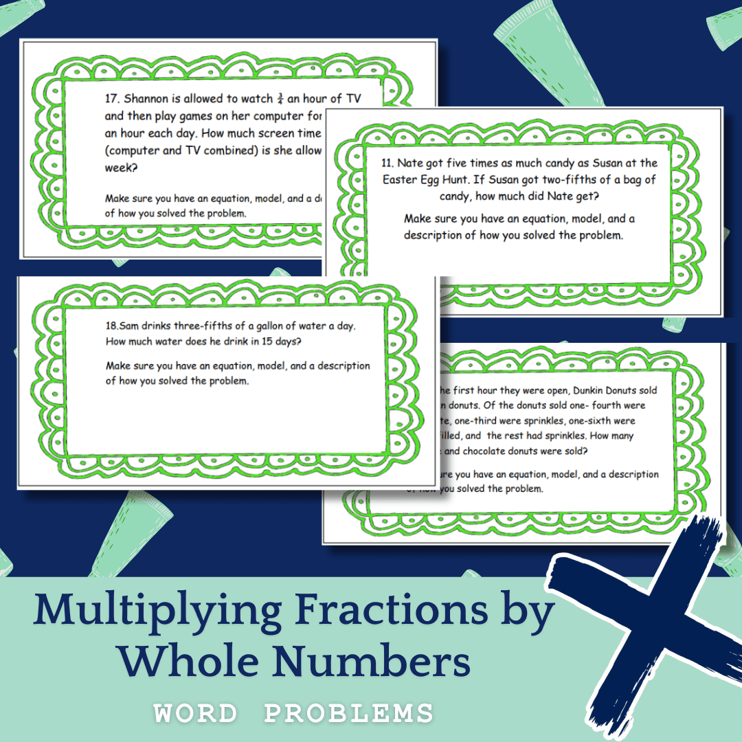 Multiplying Fractions By Whole Numbers Word Problems | Free Printable