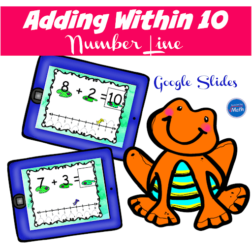 Addition Within 10 Using Number Line | Free Google Slide Template