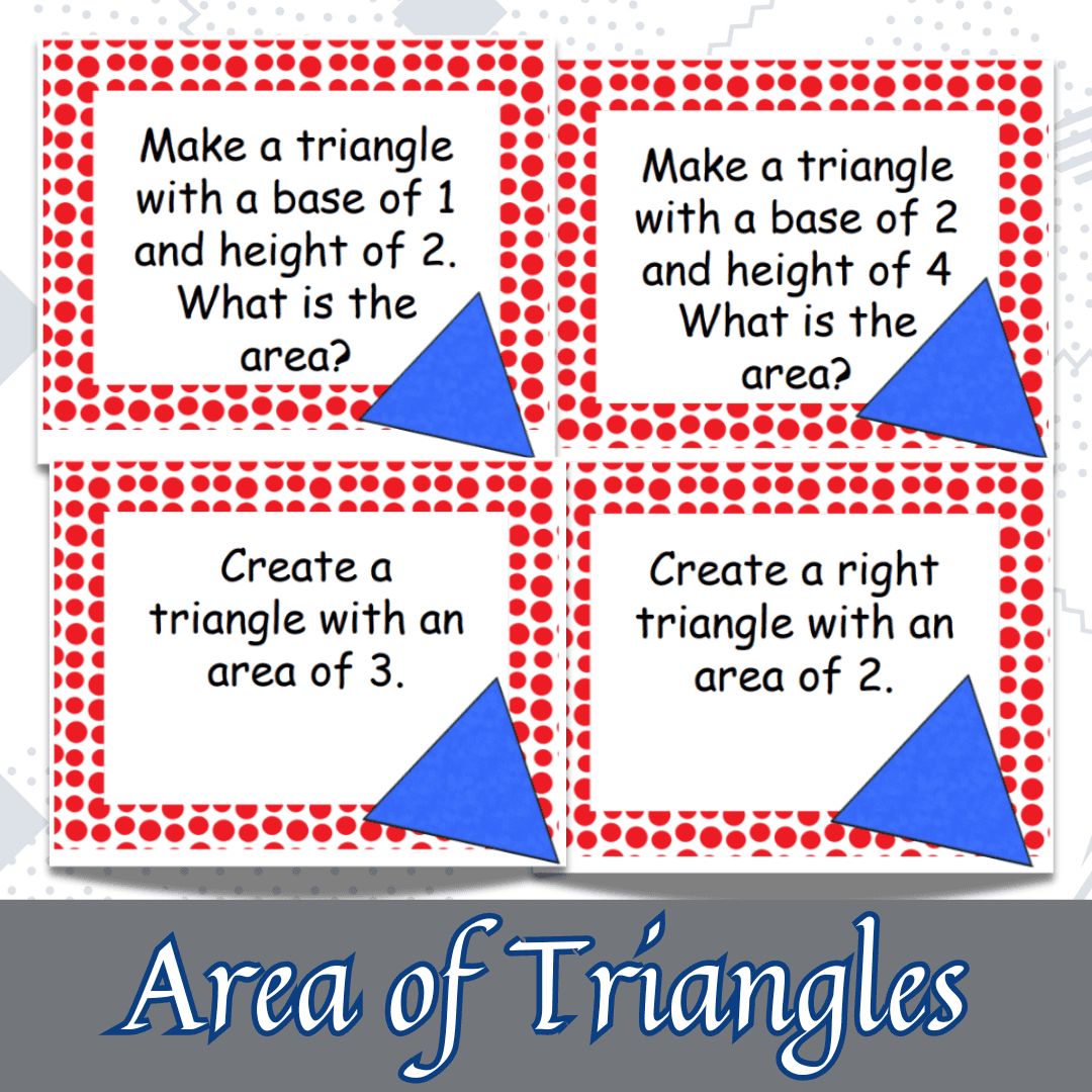 Area Of Triangles Task Cards | Free Printable