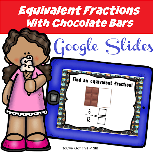 Equivalent Fractions With Chocolate Bars | Free Google Slide Template