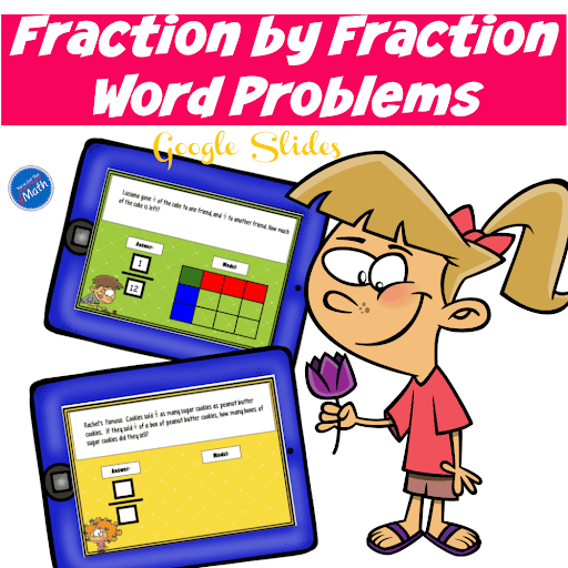 Multiplying Fractions by Fractions Word Problems | Free Google Slide Template