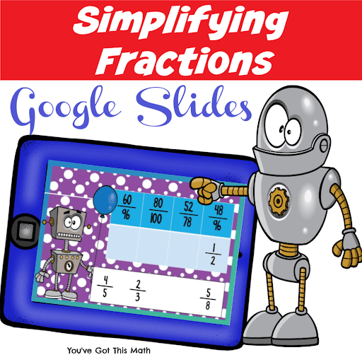 Simplifying & Sorting Fractions for Kids | Free Google Slide Template